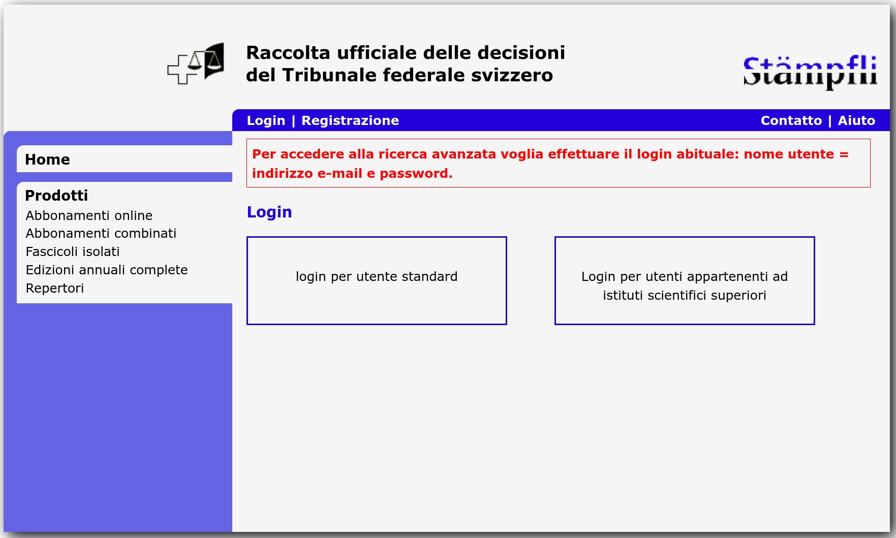 Ricerca avanzata / Registro / Ordini (a pagamento)